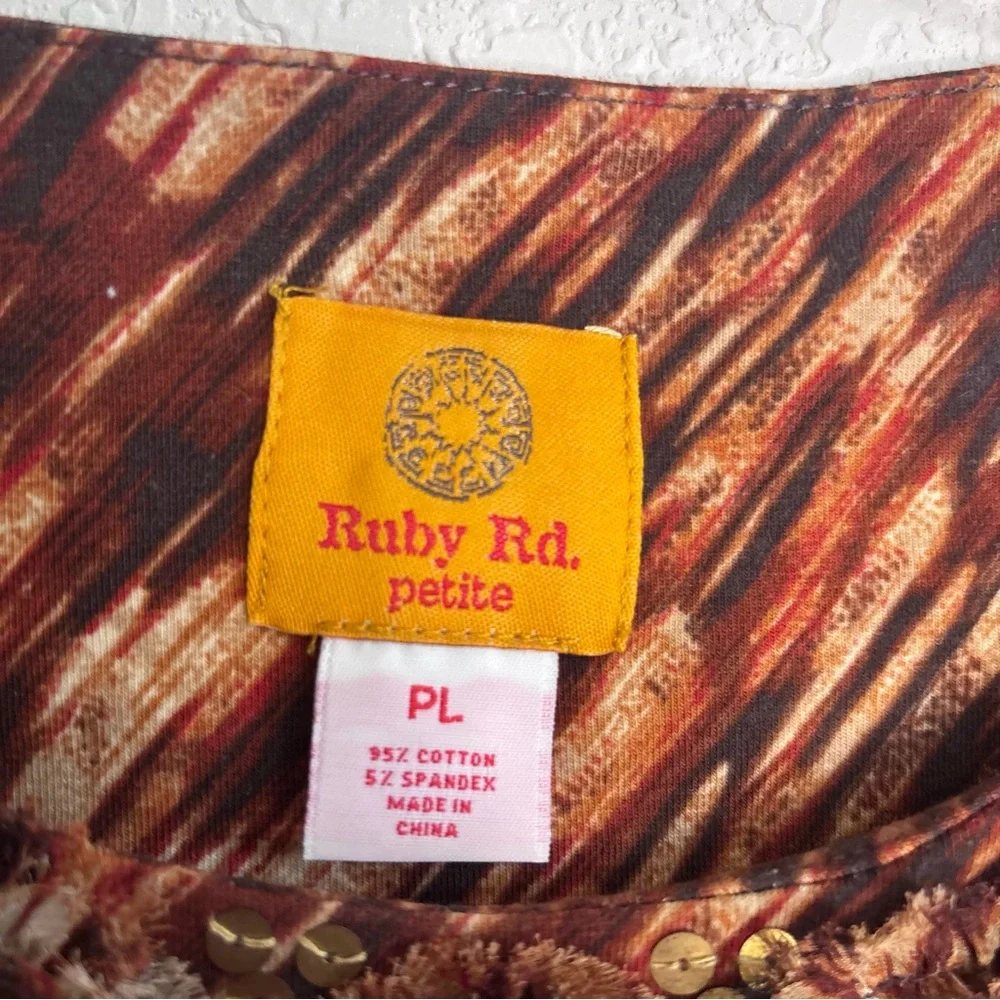 Ruby Rd. Multicolor Textured Women's Blouse - Picture 3 of 7